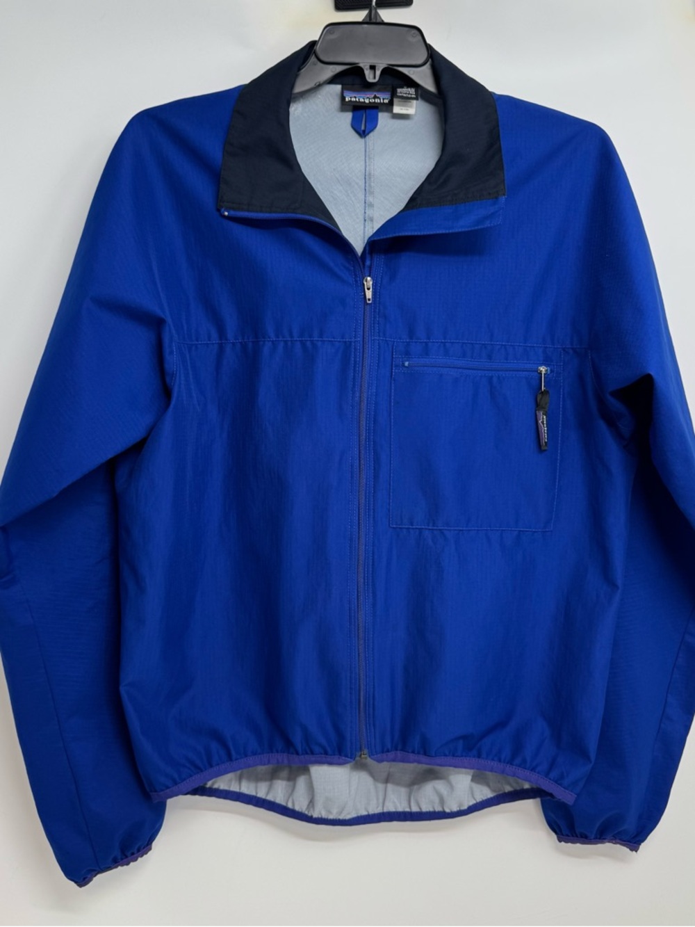 Vintage Patagonia Jacket Mens L Blue Windbreaker Ripstop Full Zip Polyester